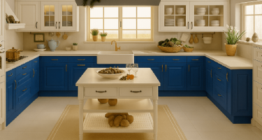 Modern Country Tarzı Mutfak Dekorasyonu: RAL 5010 ile Yeni Bir Yorum